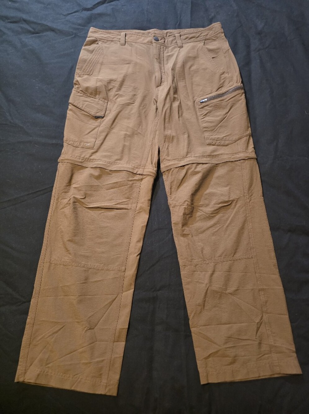 Men's Outdoor Pants- Brown Durable Utility Trousers 36/32
